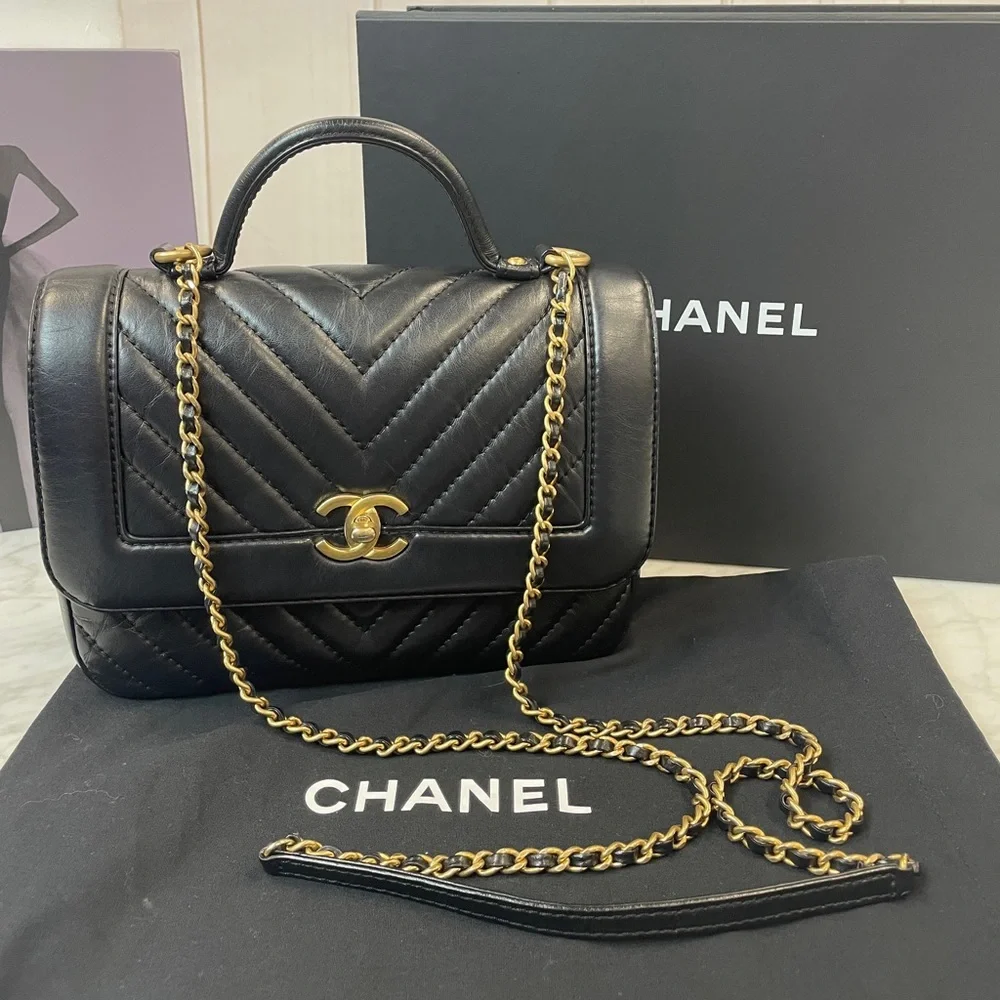 Chanel Top-Handle Flap Bag